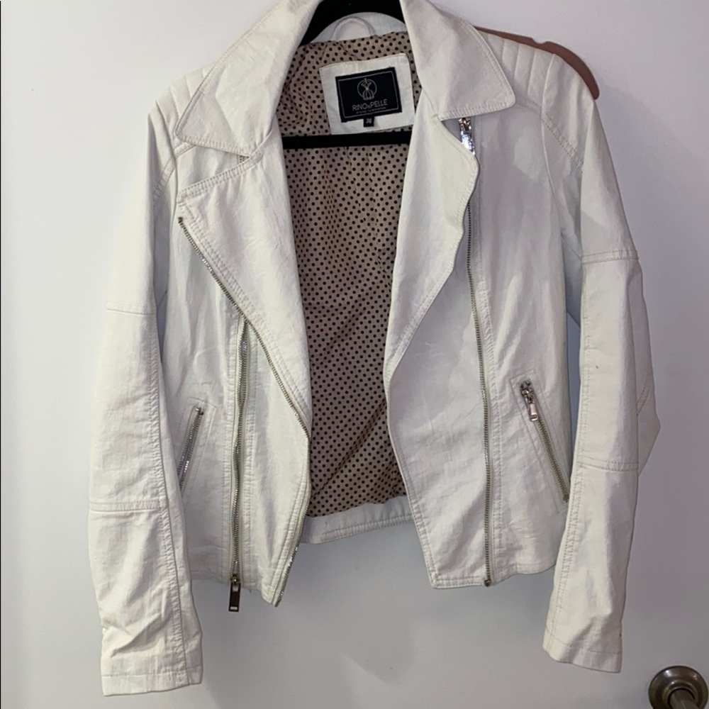 White leather jacket